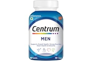 Centrum Men Tablet, World's No.1 Multivitamin with Grape seed extract, Vitamin C & 21 other nutrients for Overall Health, Str
