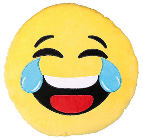 Bada Bing XXL Emoji Kissen 1013 Tränen lachen ø 50 cm Smiley rund Sofa Couch Whats App Tongue Emotion - 2