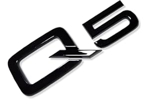 MCK Auto - Q5 Nero Lucido Anteriore Posteriore Ala Nero Badge Logo Boot Emblema Adesivo Tuning