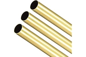 MACHSWON 3 Pcs Brass Round Tube H65 Copper Tubes Pipe 300mm Length 15mm OD 0.5mm Wall Thickness Seamless Straight Pipe Tubing