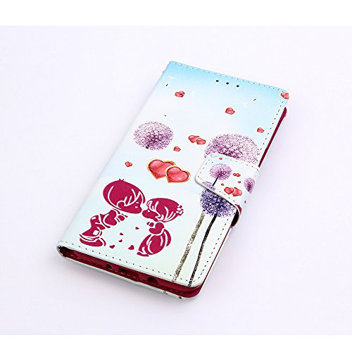 Samsung Galaxy J7 2016 Model/J710 Hülle [Bildschirmschutz aus gehärtetem Glas], Grandoin Retro Leder Foliant Stoßabfangende Hülle, exzellente Qualität buntes elegantes Muster Design Premium PU Verschluss genaue Passform Riemen-Leder Geldbörse schützende Schnapp-Hüllen-Abdeckung für Samsung Galaxy J7 2016 Model/J710 mit [Kreditkarten Einschub] Ständer Funktion - 4