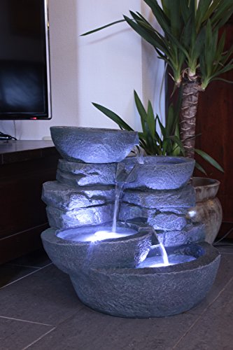 Zimmerbrunnen mit LED Beleuchtung Innen und Außen Springbrunnen Gartenbrunnen - 2
