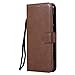 Produktbild DENDICO Huawei Mate 10 Lite Hülle, Leder Wallet Tasche Handyhülle mit Standfunktion und Kartenfach, Magnetverschluss Flip Etui TPU Schutzhülle für Huawei Mate 10 Lite - Braun