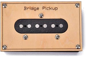 Alnicov Pickup Per Chitarra Alnico V Posizione Ponte Single Coil Con Scatola In Legno, Molle E Viti Di Montaggio Per Chitarre Elettriche - Nero (Suoni Eccellenti)