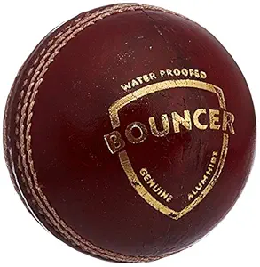 SG Bouncer Leather Ball (Red) , Standard Size