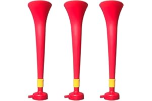 ‎FUN FAN LINE FUN FAN LINE - Packung x3 Kunststoff Vuvuzela Stadion/ungiftig Fußball Horn. Zübehor für Fußball- und Sportfeiern. Sehr Lautes Lufthorn für Animation.