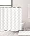 Produktbild Duschvorhang Rhombus einfache Badezimmer Duschvorhang Wasserdicht und Mildewproof Undurchlässige mit Haken (Größe: 240 * 180 cm).