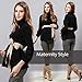 MK3004 Organic Cotton Knit Maternity Top (UK 8-10, black)