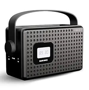 Corseca Black Boy 3 Premium Wireless Bluetooth Speaker with FM Radio Customizable Alarm AUX and USB Port (Black)