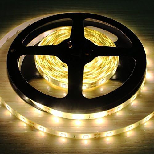 B2ocled 12V Power Adapter + 5M LED Strip Lights DC 12V DIY Flexible LED Ribbon Waterproof LED Rope Warm White