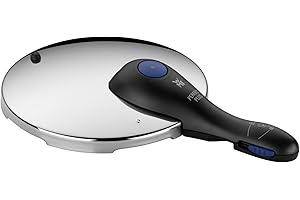 WMF Perfect Plus - Coperchio di ricambio per pentola a pressione, 3 l, 4,5 l, 6,5 l, 8,5 l, in acciaio INOX Cromargan lucido, manico in plastica, 2 livelli di cottura