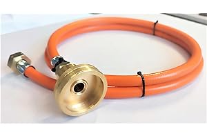 ZaTeChS Propan Butan Gas Tubo Piatto Adattatore (Europa) 100cm (1m) | Ø9mm | 21.8" - Riempimento DISH | GPL Autogas | Euronozzle | Pant per veicoli GPL, Campeggio