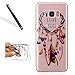 Produktbild Silikon Hülle für Galaxy S8,Cover für Samsung Galaxy S8,Leeook Kratzfeste Scratch-Resistant Hülle TPU Case Schutzhülle Silikon Crystal Kirstall Clear Case Durchsichtig Liebe Herz Feder Traumfänger Malerei Muster Transparent Weichem Silikon Schutzhülle Handy Gürtel Tasche Schutzhülle Hülle Case Cover Abdeckung Etui TPU Bumper Schale für Galaxy S8 + 1 x Schwarz Eingabestift-Liebe Herz Feder Traumfänger