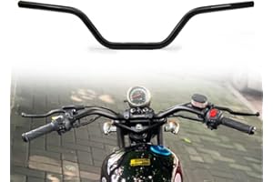 JFG RACING Manubrio Moto 22mm - Pit Bike per CRF, YZ, WR, KX, KLX, RM, RMZ, RMX, DRZ - Nero