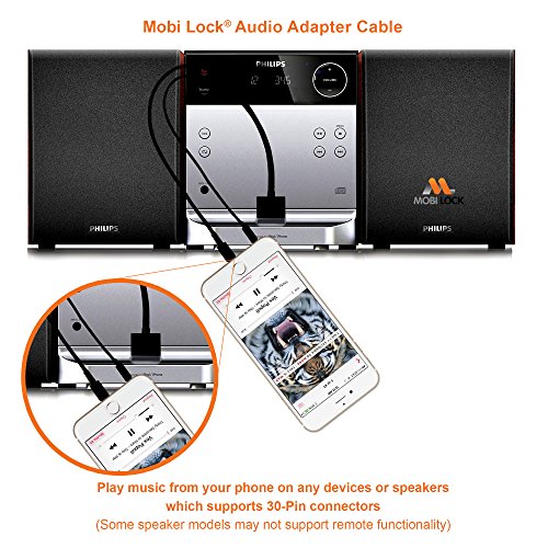 Cable base audio   Conector   Adaptador   Conversor Mobi Lock    30 Pins a 8 Pins para iPhone 7 Plus   7   6S Plus   6S   6 Plus   6   SE   5   5S   5C  iPad 4  iPad Air  iPad Mini  iPod Touch 5  iPod Nano 7 para estaciones de audio  carga y sincronizaci  n de dato