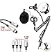 Produktbild Mikrofon Stander, Mit Drei Kopf Handy Datenkabel (1,2 M) Und Mikrofon Kabel (2M), Professionelle Verstellbare Suspension Boom Mount FüR Podcast / Youtube / LiveüBertragung / Kondensatormikrofon Aufnahme / Karaoke Etc.