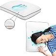 Home Sense Memory Foam Pillow, Breathable Height Orthopedic, Cervical Pillow for Neck Pain, Machine Washable Side Sleeper Neck Pillow, Flat, White, Unscented
