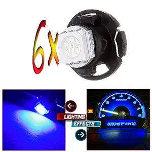 cciyu 6 Pack T4.7 Neo Wedge A/C Climate Heater Control Light Instrument Panel Gauge Cluster Dashboard LED Bulb(blue)