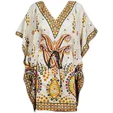 Indiatrendzs Women's Kimono Sleeve Short Kaftan Viscose Printed Daily Wear Comfortable Kaftan Top
