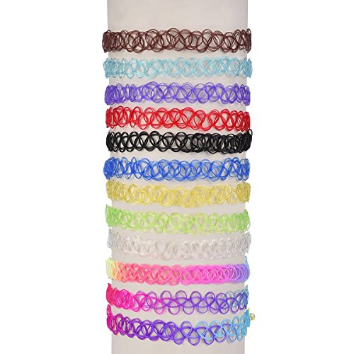 Preisvergleich Produktbild WINOMO 12pcs Tattoo Choker Halskette Stretch elastischen Choker Collier-Set