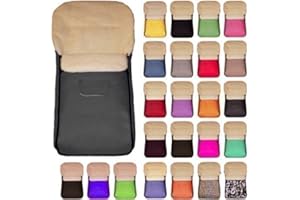 Baby-Joy Fußsack KAI XL 105cm FILZFREI | Lammwolle/Polyester Thermofußsack Buggy Kinderwagen Schlitten | SUPER-WASH & SUPER-THERM 02 Graphit