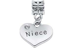 JEWELLERY HUT Message Pendant Charm for Charm Bracelets - 28 Options to Choose From Women's Girls Jewellery