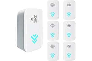 OKOIVE Répulsif Ultrason Moustique,6 Pièces Puissant Répulsif à Souris,Efficace Contre Les Rats Rongeurs Souris Fourmis,Araignées,Moustique,Cafards,Non-Toxique,sans Radiation,Lutte antiparasitaire Domestique