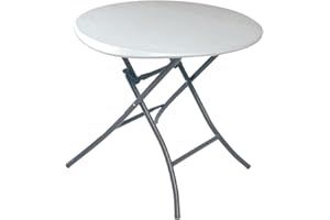 LIFETIME 80423 2.7 ft (0.83 m) Round Folding Table - White