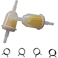 Yersul Engine Fuel Filter 2 Pack with barbs 51 Micron with 1/4 Inch 5/16 Inch Gas Inline Fuel Filters Small Engine