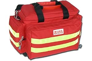 GIMA - Emergency Smart Bag, röd färg, polyester, tom, dröm, räddningstjänst, läkare, första hjälpen, sjuksköterska, väska för sjukvårdare, 45 x 28 x 28 cm