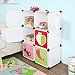 SoBuy FSS50, DIY 6 Cubes with Doors, Children Storage Unit, Interlocking Cube Storage Organiser Cabinet Wardrobe