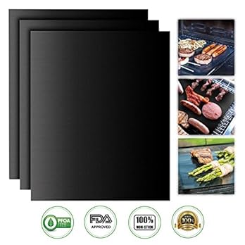 Sancent Dauerbackfoliebackmatten Wiederverwendbar 3er Set Beidseitig Verwendbar Geruchlos Ohne Silikonnichtklebende Easy Clean 40cm X 33cmschwarz Von