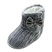 Produktbild feiXIANG Lauflernschuhe mädchen Stiefel Warme Weiche Sohle Kleinkind Bowknot Schuhe Winter (Grau,12)