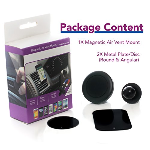 REMFER - Porta  Cellulare da Auto , Supporto auto Magnetico,  Con Rotazione A360, navigatore auto , Gps Traker Per Smartphone Iphone E Android LG Samsumg Huawei  Navigator Nero