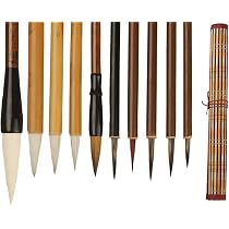Set 3 Pennelli Per Calligrafia Cinese PATIKIL – Nylon E Lana, Asta 23 Cm, Per Acquerello, Inchiostro, Pittura - 5