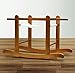 Beary Nice Blue Palm Moses Basket & Deluxe Natural Rocking Stand