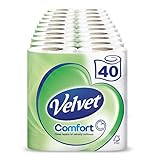 Velvet White Toilet Roll Tissue Paper- 40 Rolls (Pack of 10 X 4) (Personal Care)