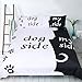 Produktbild pterygoid Collection Sehr weicher warengriff Ihre Seite seiner Seite Quilt Bettbezug-Set Hund, Seite Katze Seite Betten Sets enthalten Bettbezug Kopfkissen in Single Queen King Size, Dog Side My Side, Double(200x200 cm)-fit for 135cm bed