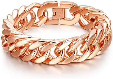 Gold/Rose Gold Heavy Sturdy Cuban Link Bracelet