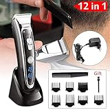 Tondeuse À Cheveux, Tondeuse À Cheveux Professionnel Tondeuse Électrique Cheveux Machine À Couper Numérique Écran LED Rechargeable Barber Outil