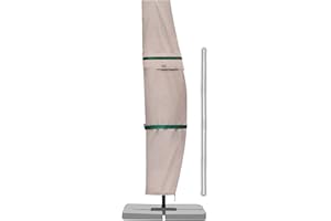Sekey Funda para Sombrilla, Funda para Parasol Jardín, Funda Protectora de Sombrilla,100% poliéster,Equipado con Varilla Telescópica,Impermeable,Caqui,260*40/70/50CM