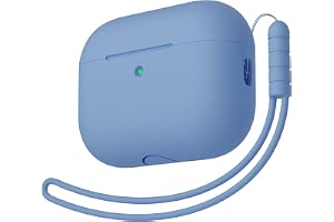KOKOKA Skyddsfodral kompatibelt med Airpods Pro 3th Generation, fullt skydd, silikonfodral för AirPods Pro 3 med snodd, främr