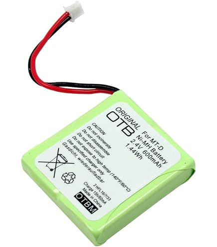 Vhbw 2x NiMH Accu 600 MAh (2.4V) – Vervanging Voor Medion Draadloze Telefoons (MD81877, MD82711, MD82772, MD82877)