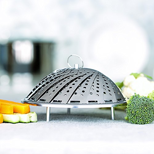 Ecooe Edelstahl Dampfgarer Einstellbar Dünsteinsatz (15.5cm-27cm) Dämpfeinsatz für Kochtöpfe - 8