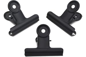 Coideal Pince à Dessin en Métal 51mm, 20 Pièces Pince à Papier Noire Grande, Pince Bouledogue en Acier Inoxydable pour Document, Photo, Bureau, Domicile (Noir)