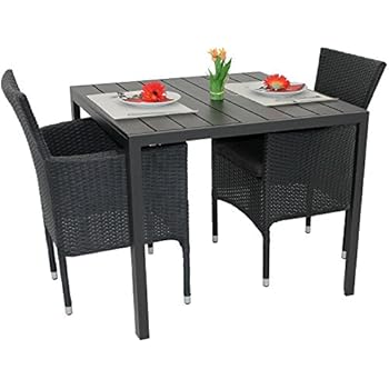 Amazon.de: 3tlg. Gartengarnitur Balkonmöbel Set Polywood Aluminium