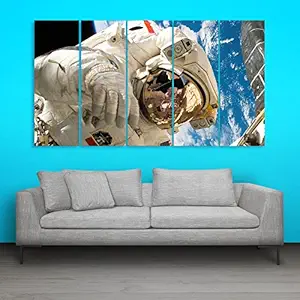 Inephos Multiple Frames Astronaut in Space Wall Painting (150cm X 76cm)