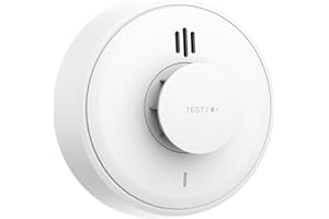 WISUALARM Heat Alarm,10-Years Sealed Battery,Heat Detector for Kitchen, Heat Alarm for Kitchen Can Mute Remotely,Big Mute/Test Button Heat Detector for Kitchen, Conforms to BS 5446 (Standalone Heat Alarm)