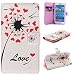 Produktbild Nancen Samsung Galaxy S3 I9300 I9305 / S3 Neo I939i (4,8 Zoll) Handyhülle, Bunt Nette Romantische Muster Flip Etui Case Cover Lederhülle PU leder Folio Bookstyle Schutzhülle mit Standfunktion, Brieftasche und Karte Tasche [Löwenzahn (love)]