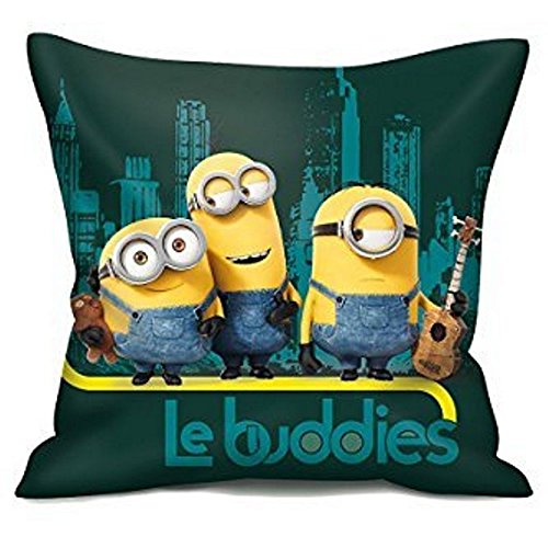 Minions Kinder Kissen Kopfkissen Dekokissen 35cm x 35cm für Jungen und Mädchen